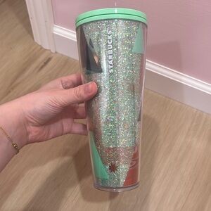 Starbucks Iridescent Tumbler with Light Green Lid